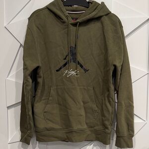 Jordan Olive Green Jumpman Flight Hoodie